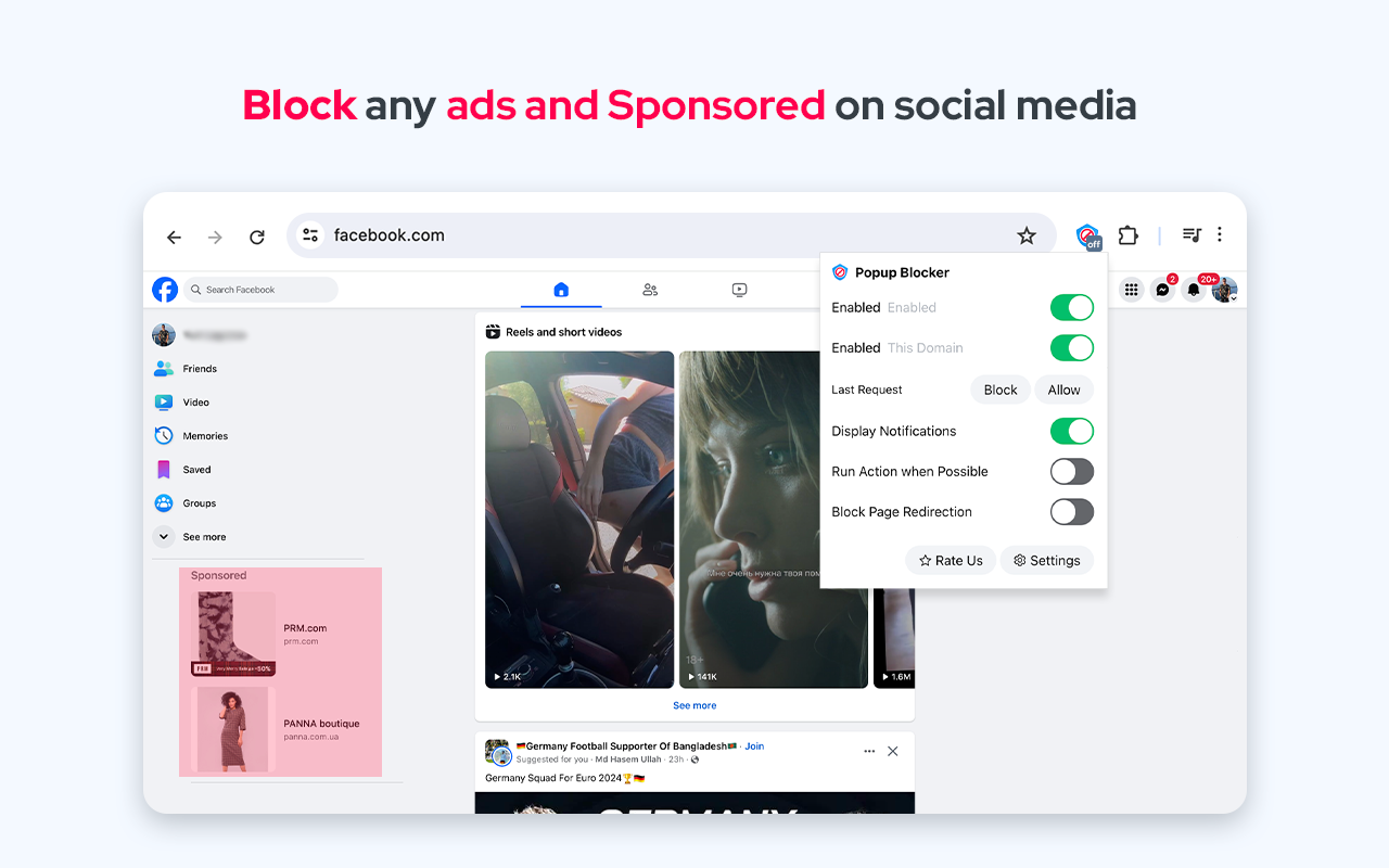 Popup Blocker - block pop up requests chrome谷歌浏览器插件_扩展第1张截图