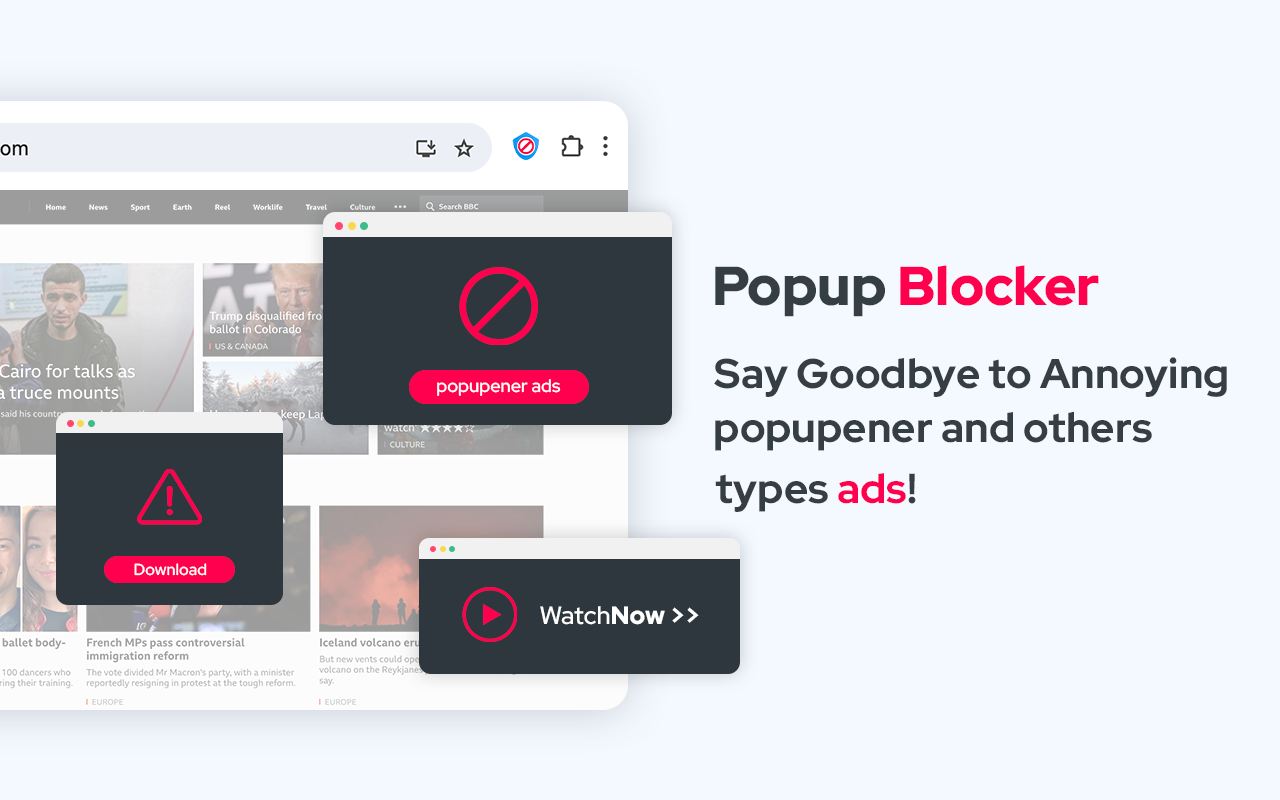Popup Blocker - block pop up requests chrome谷歌浏览器插件_扩展第2张截图