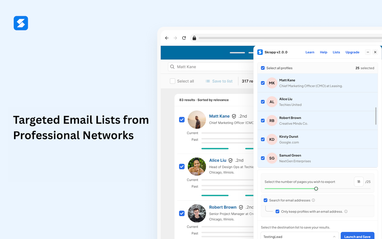 Skrapp.io - Email Finder chrome谷歌浏览器插件_扩展第3张截图