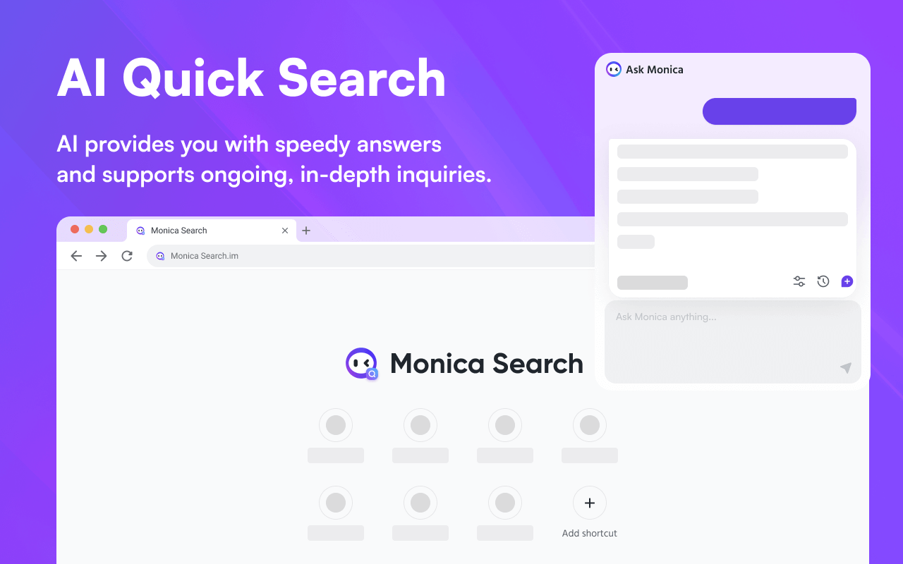 Monica 搜索 - AI搜索的新标签页 chrome谷歌浏览器插件_扩展第4张截图
