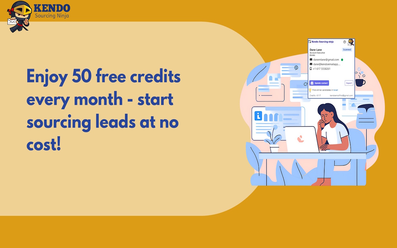 Email Finder-Kendo Sourcing Ninja chrome谷歌浏览器插件_扩展第1张截图