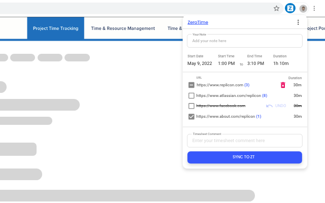 ZeroTime for Chrome chrome谷歌浏览器插件_扩展第1张截图