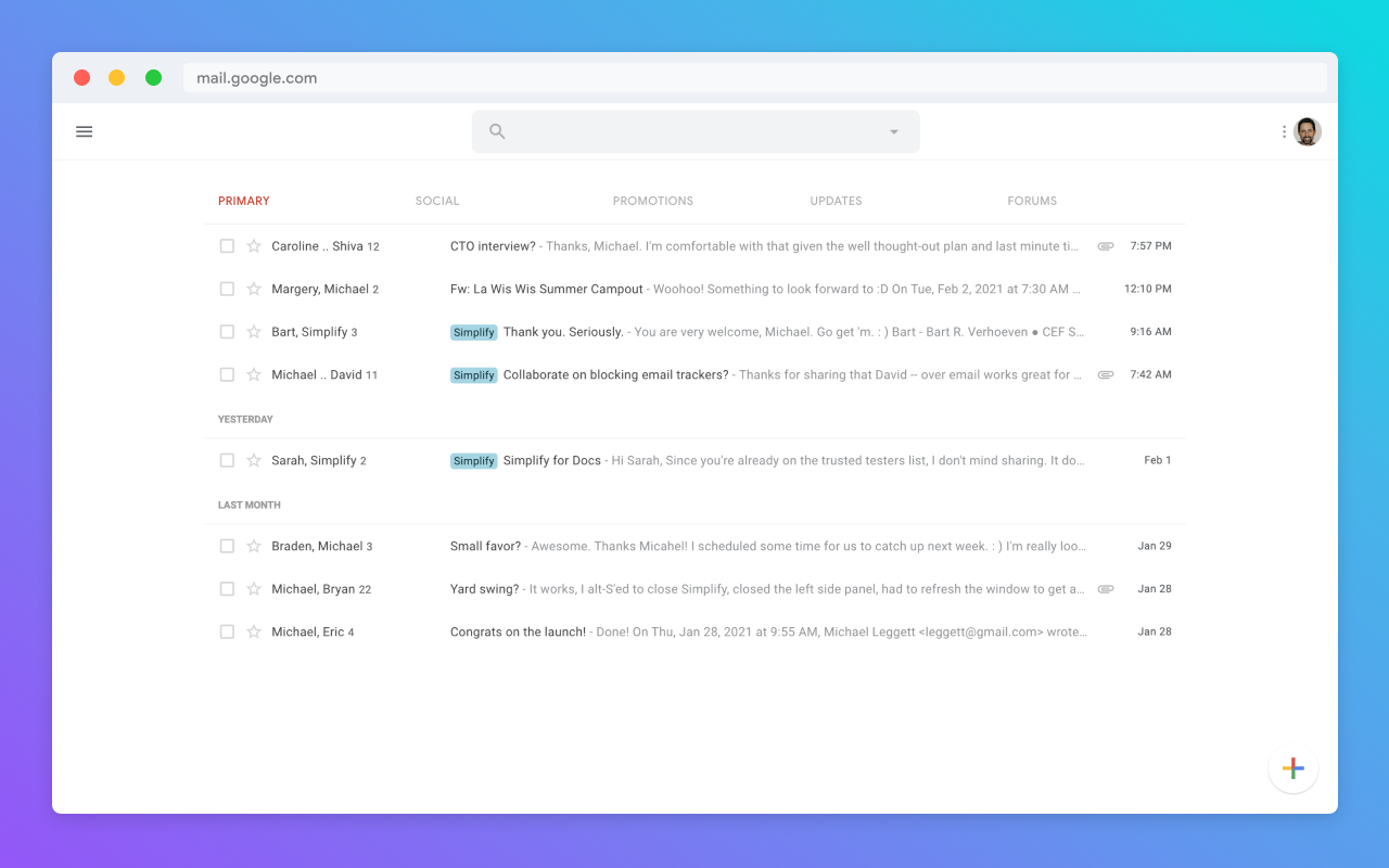 Simplify Gmail chrome谷歌浏览器插件_扩展第6张截图