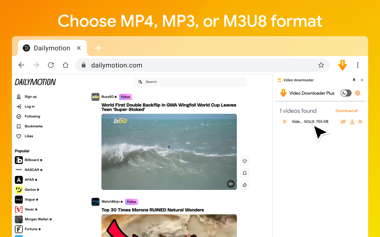 Video Downloader HD chrome谷歌浏览器插件_扩展第1张截图