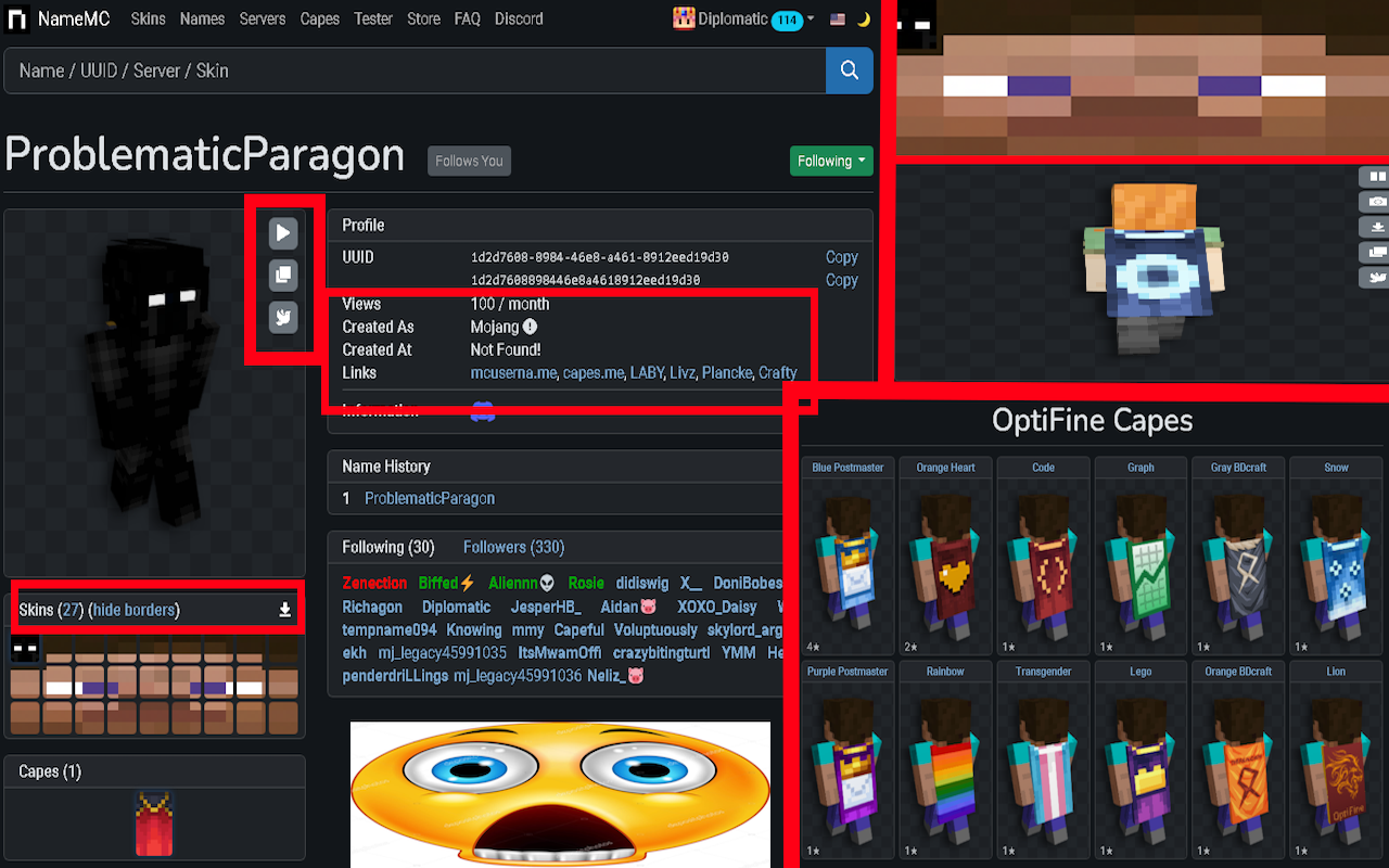 NameMC Extras chrome谷歌浏览器插件_扩展第1张截图