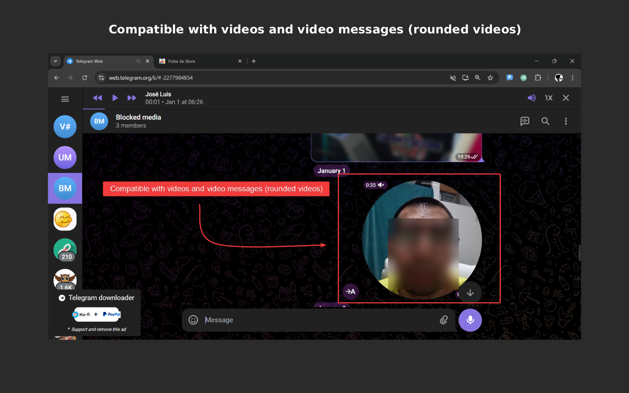 Telegram downloader chrome谷歌浏览器插件_扩展第1张截图