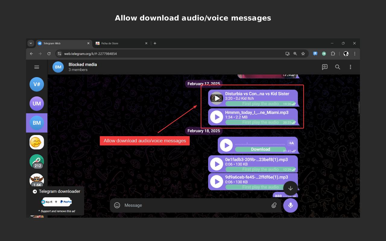 Telegram downloader chrome谷歌浏览器插件_扩展第2张截图