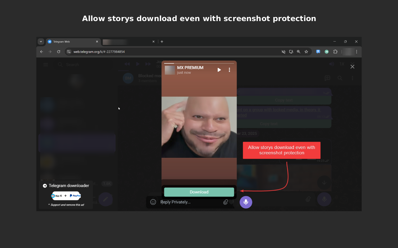 Telegram downloader chrome谷歌浏览器插件_扩展第3张截图