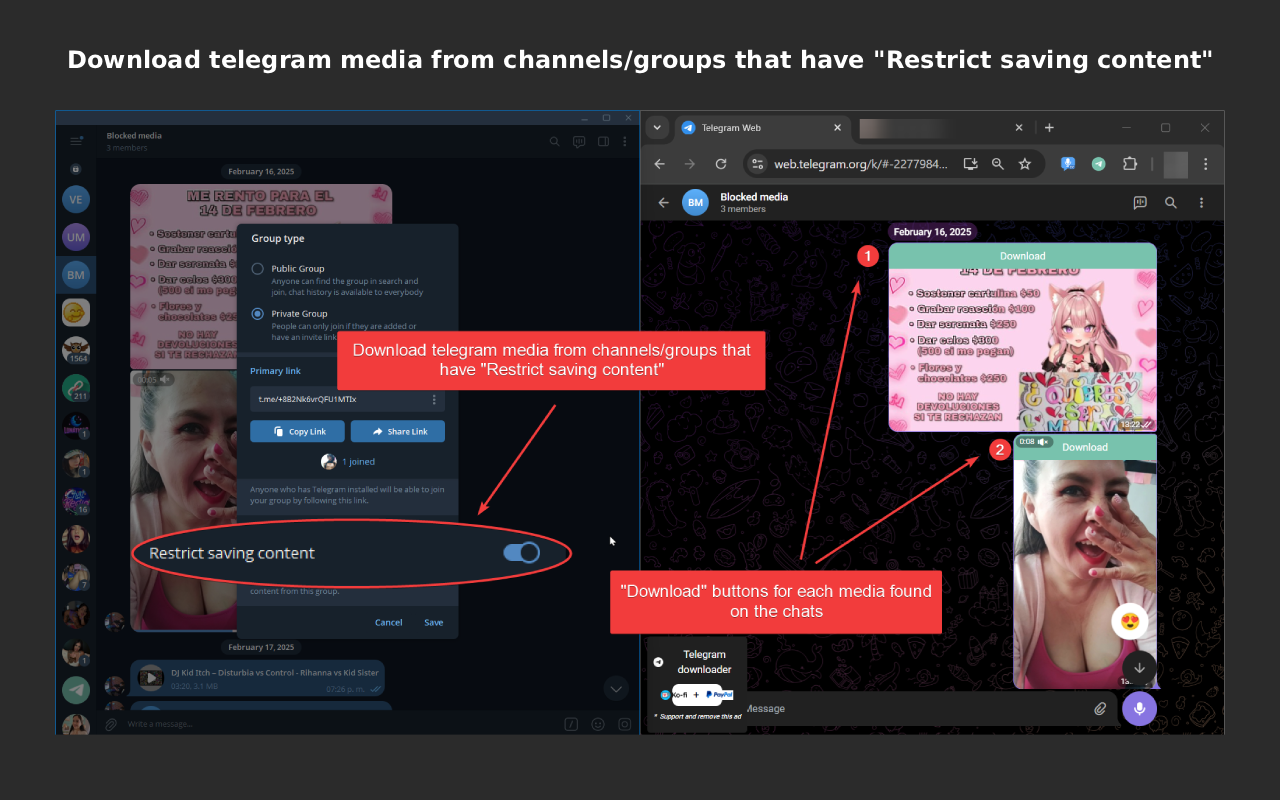 Telegram downloader chrome谷歌浏览器插件_扩展第4张截图