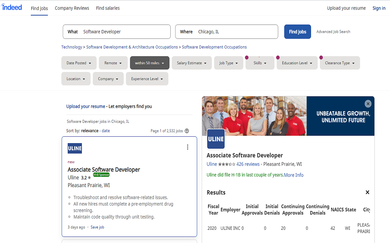 Ultimate H1B Sponsor Checker chrome谷歌浏览器插件_扩展第5张截图