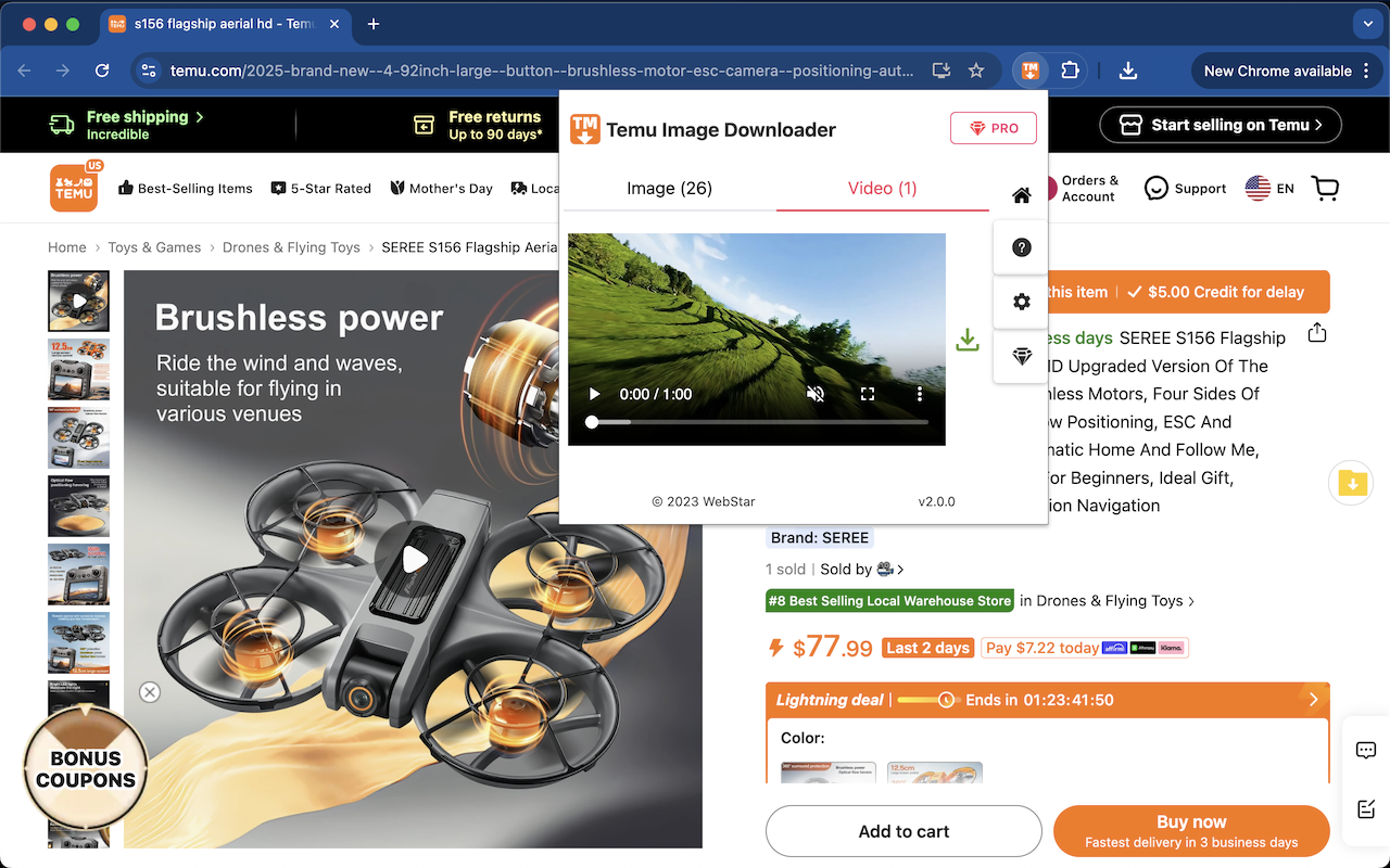 Temu 图片下载器 chrome谷歌浏览器插件_扩展第1张截图