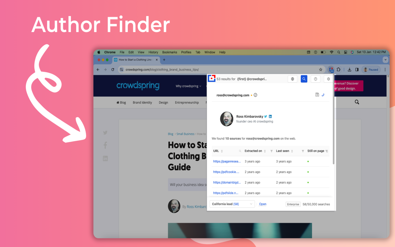 Tomba - 电子邮件查找器和电子邮件提取器Plus chrome谷歌浏览器插件_扩展第2张截图
