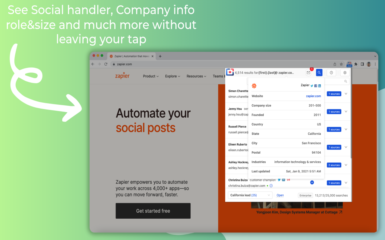 Tomba - 电子邮件查找器和电子邮件提取器Plus chrome谷歌浏览器插件_扩展第3张截图