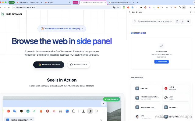 Side Browser chrome谷歌浏览器插件_扩展第1张截图