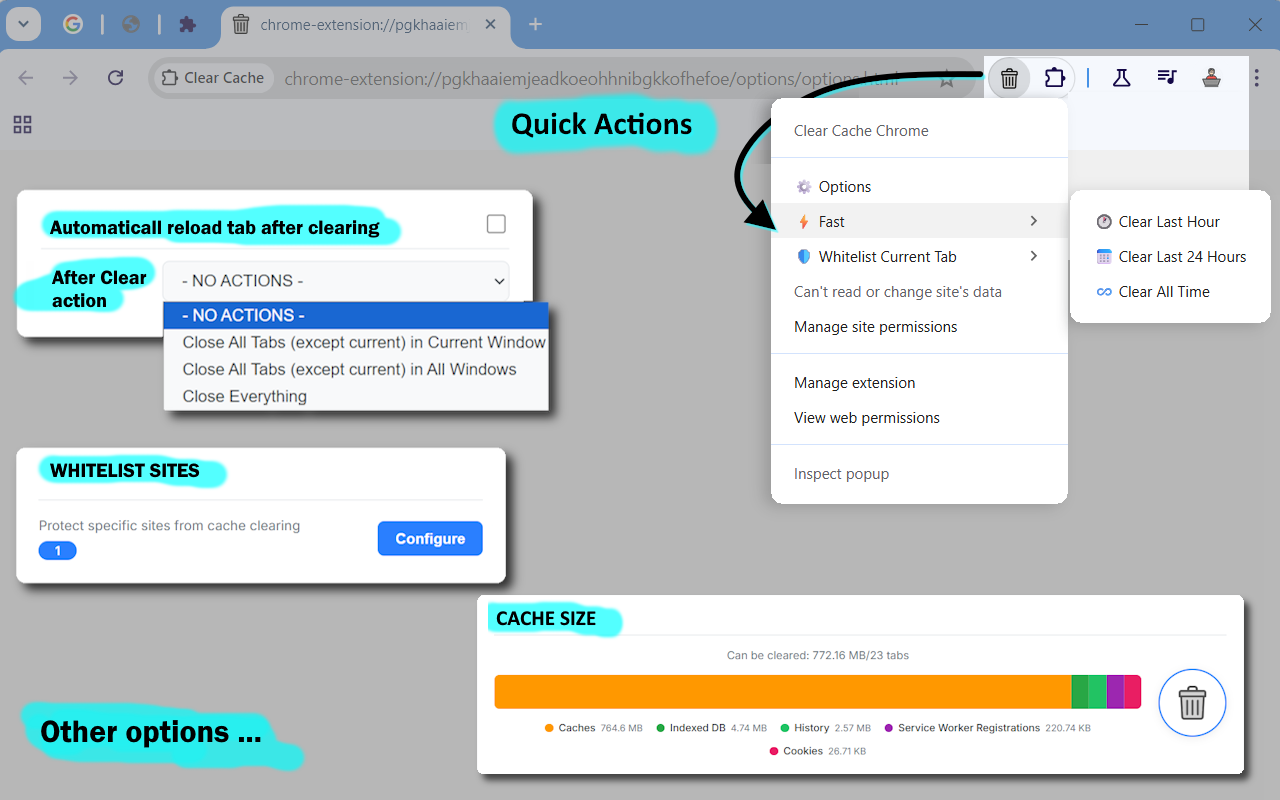 清除缓存 chrome谷歌浏览器插件_扩展第3张截图