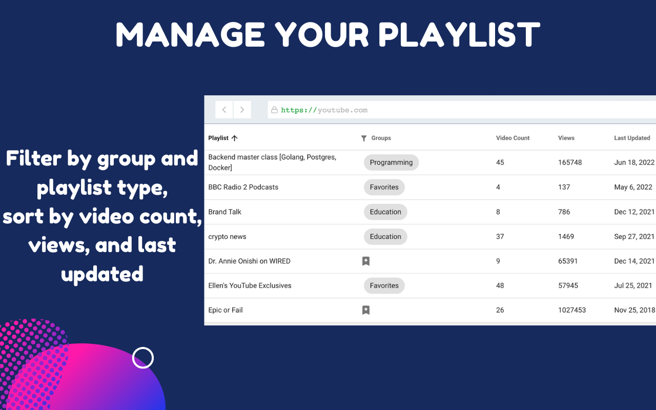 PocketTube: Youtube PlayList Manager chrome谷歌浏览器插件_扩展第3张截图