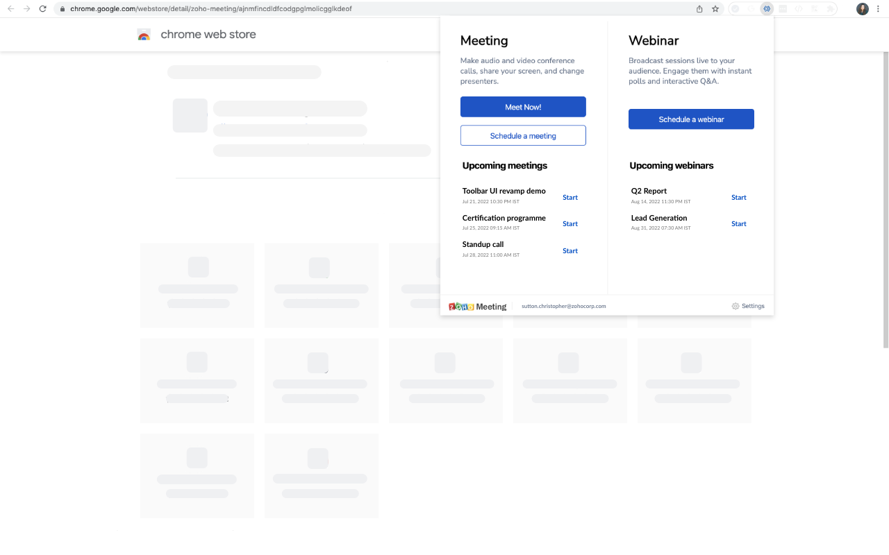 Zoho Meeting chrome谷歌浏览器插件_扩展第2张截图