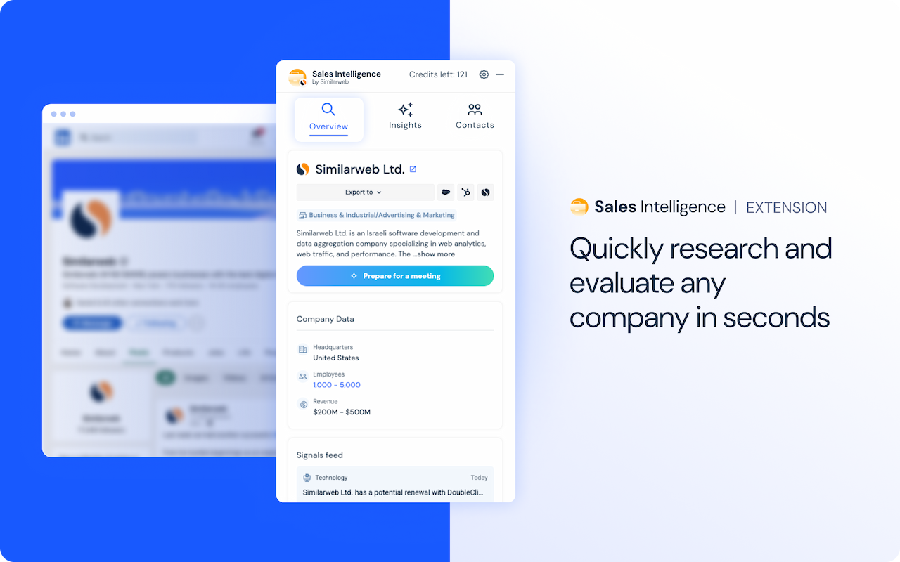 Similarweb Sales Extension - Company & Contact Database chrome谷歌浏览器插件_扩展第3张截图
