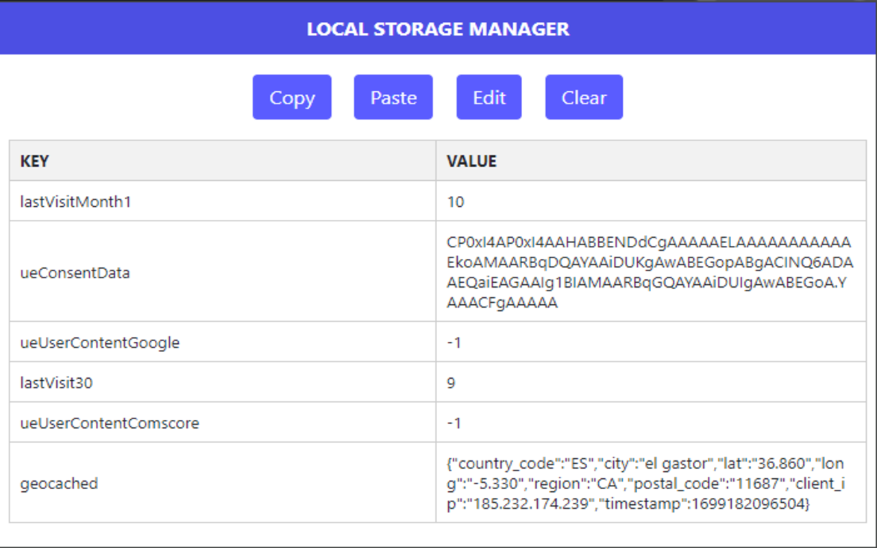 Local Storage Manager chrome谷歌浏览器插件_扩展第1张截图