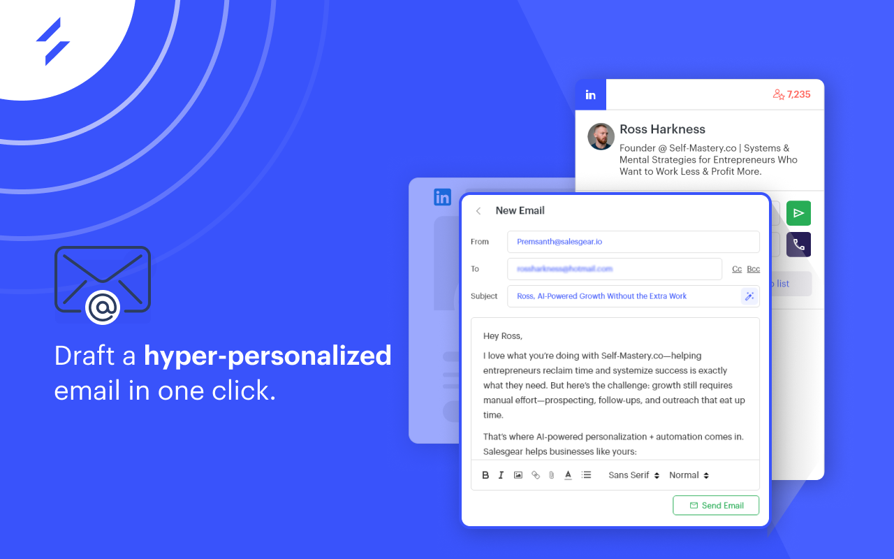 LinkedIn Email Finder & Intelligence | Salesgear chrome谷歌浏览器插件_扩展第3张截图