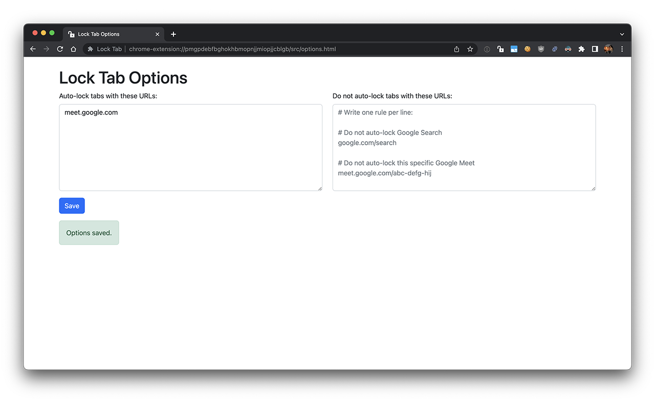 Lock Tab chrome谷歌浏览器插件_扩展第2张截图