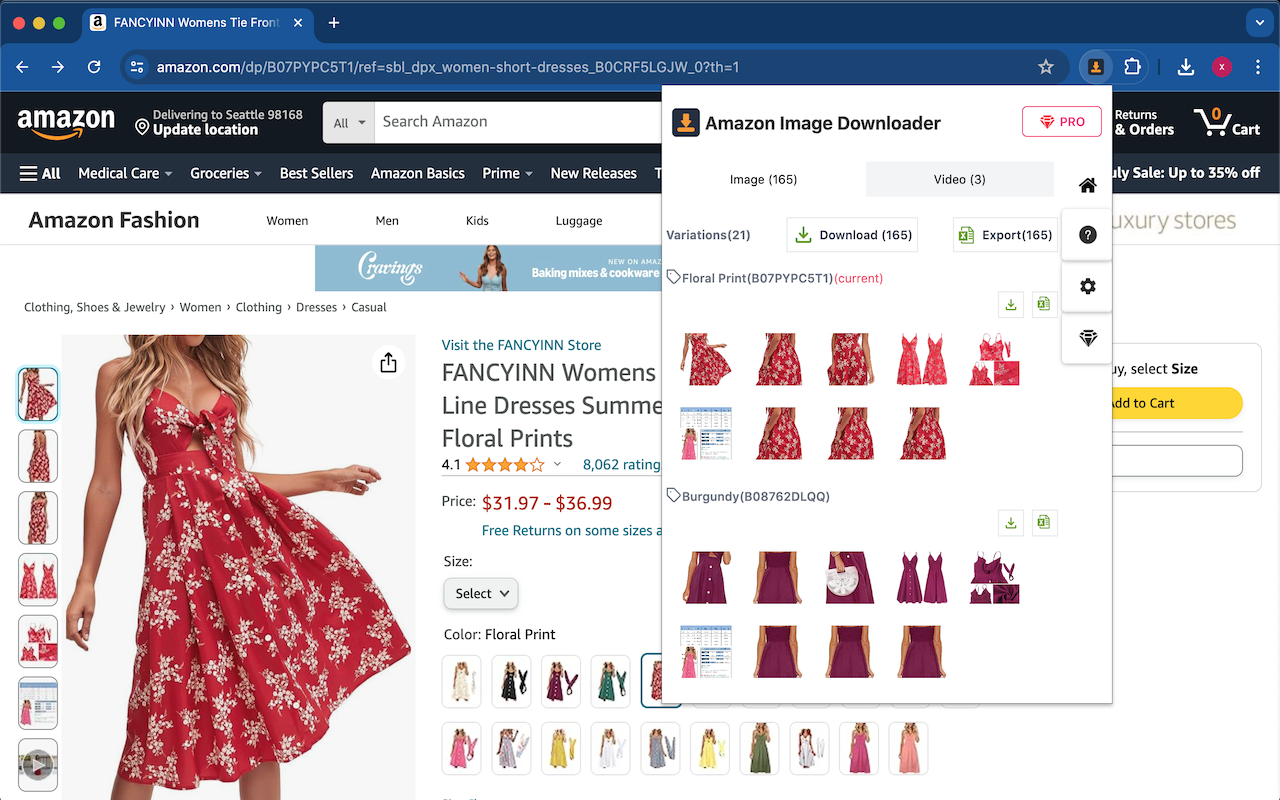 亚马逊图片和视频下载器 - 批量工具 chrome谷歌浏览器插件_扩展第2张截图