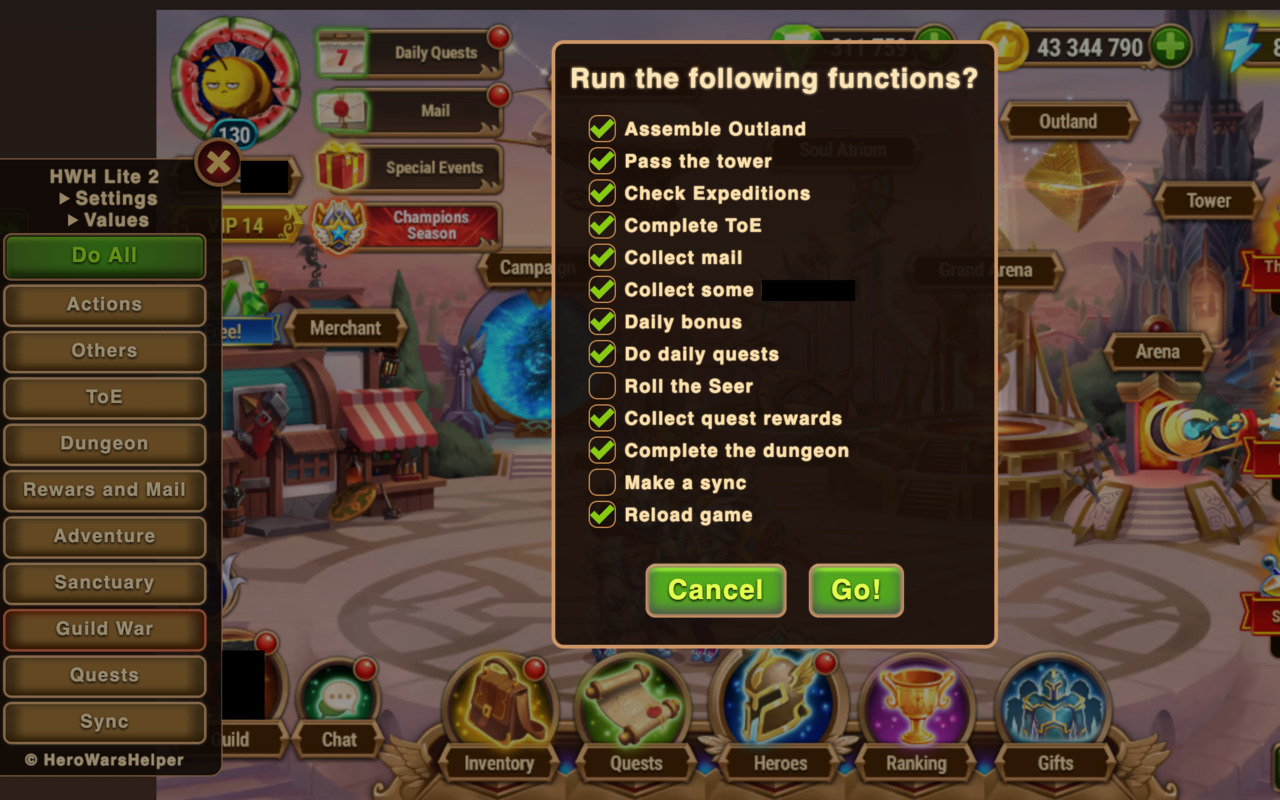 Hero Wars Assistant 英雄战争助手 chrome谷歌浏览器插件_扩展第2张截图