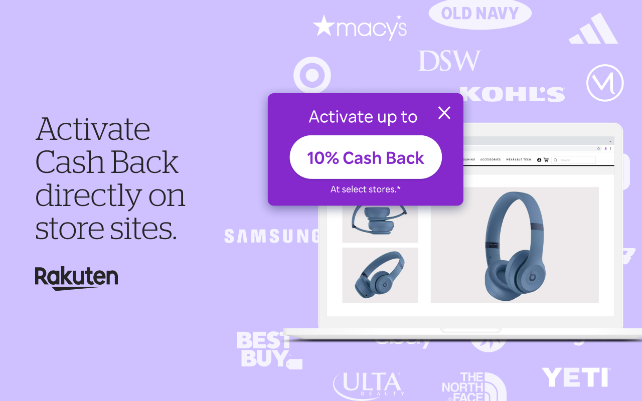 Rakuten: Get Cash Back For Shopping chrome谷歌浏览器插件_扩展第2张截图