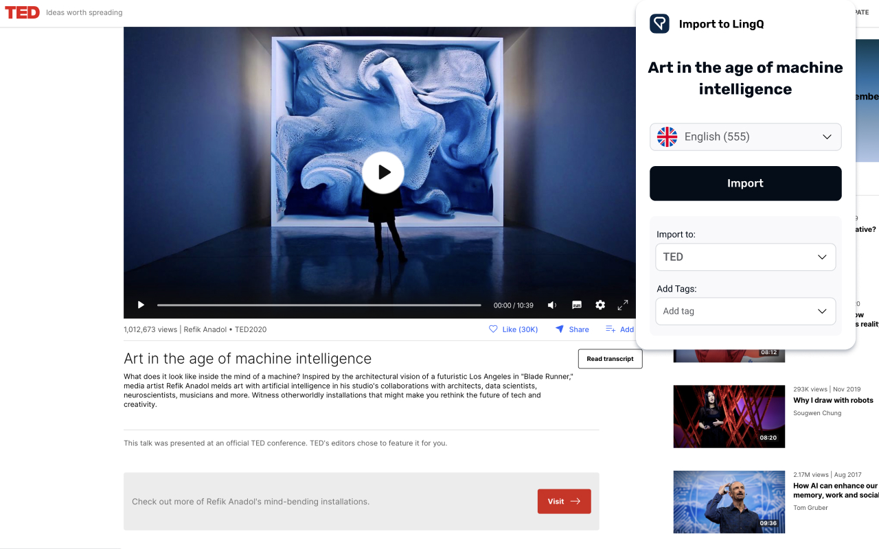 LingQ Importer chrome谷歌浏览器插件_扩展第5张截图