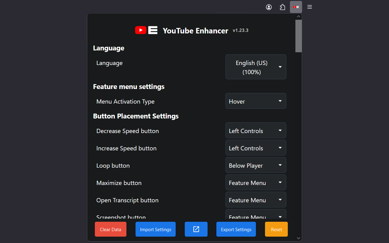 YouTube Enhancer chrome谷歌浏览器插件_扩展第5张截图