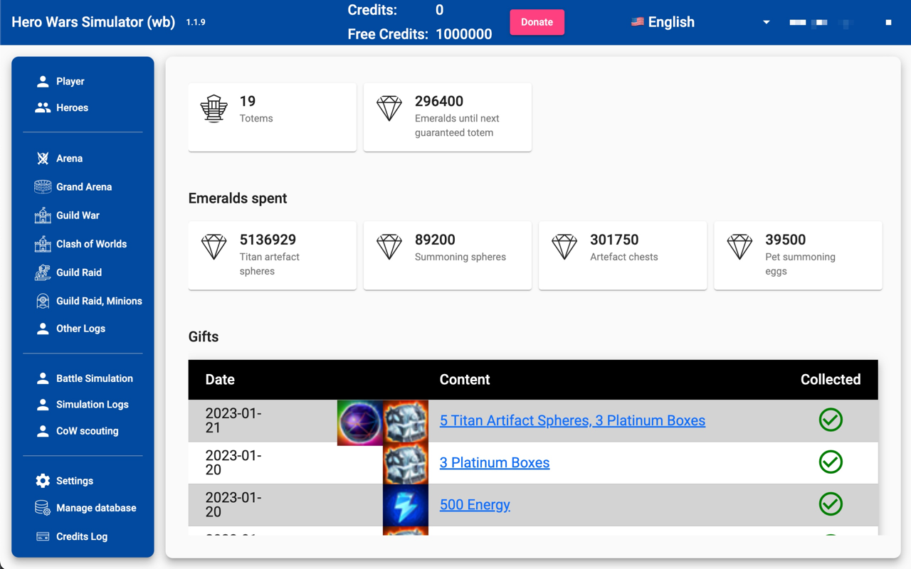 Hero Wars Simulator chrome谷歌浏览器插件_扩展第1张截图