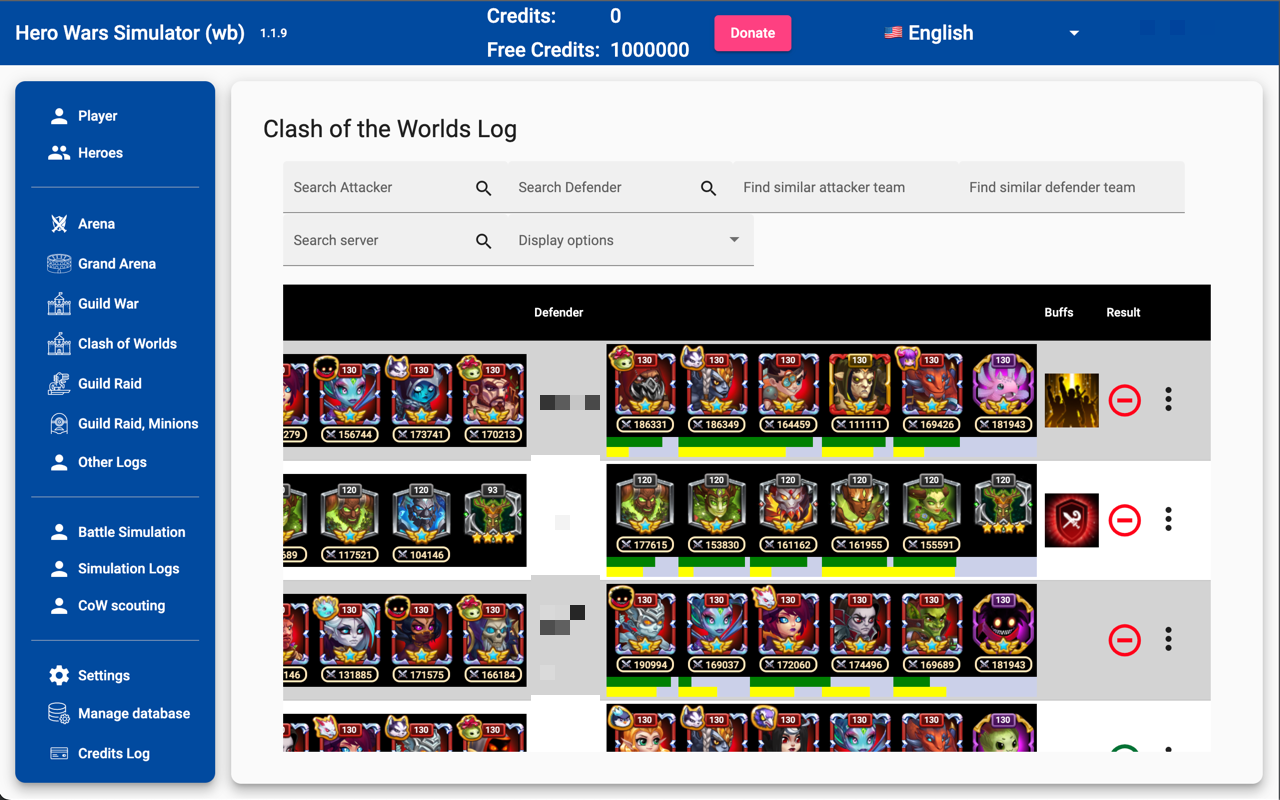 Hero Wars Simulator chrome谷歌浏览器插件_扩展第2张截图