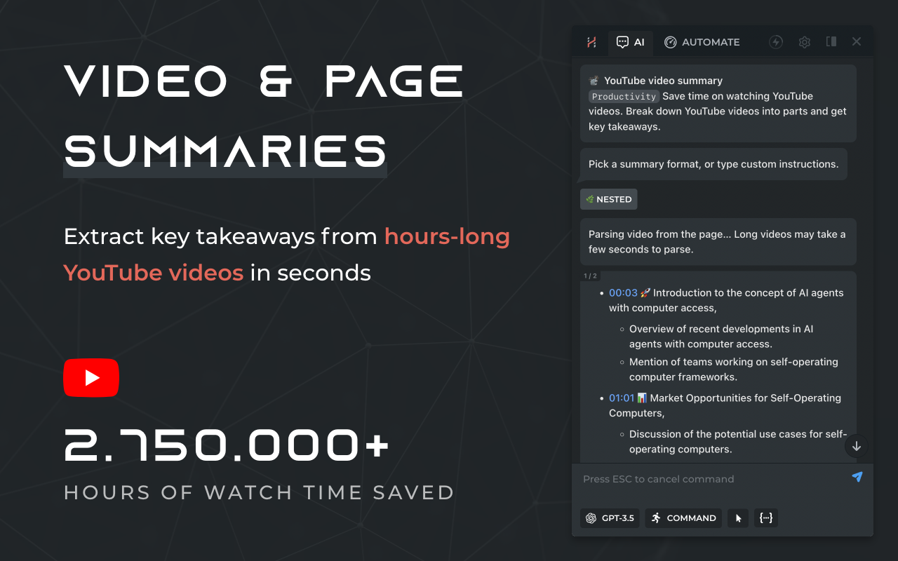 HARPA AI | ChatGPT, Claude, Gemini, DeepSeek & Perplexity 自动化代理 chrome谷歌浏览器插件_扩展第5张截图