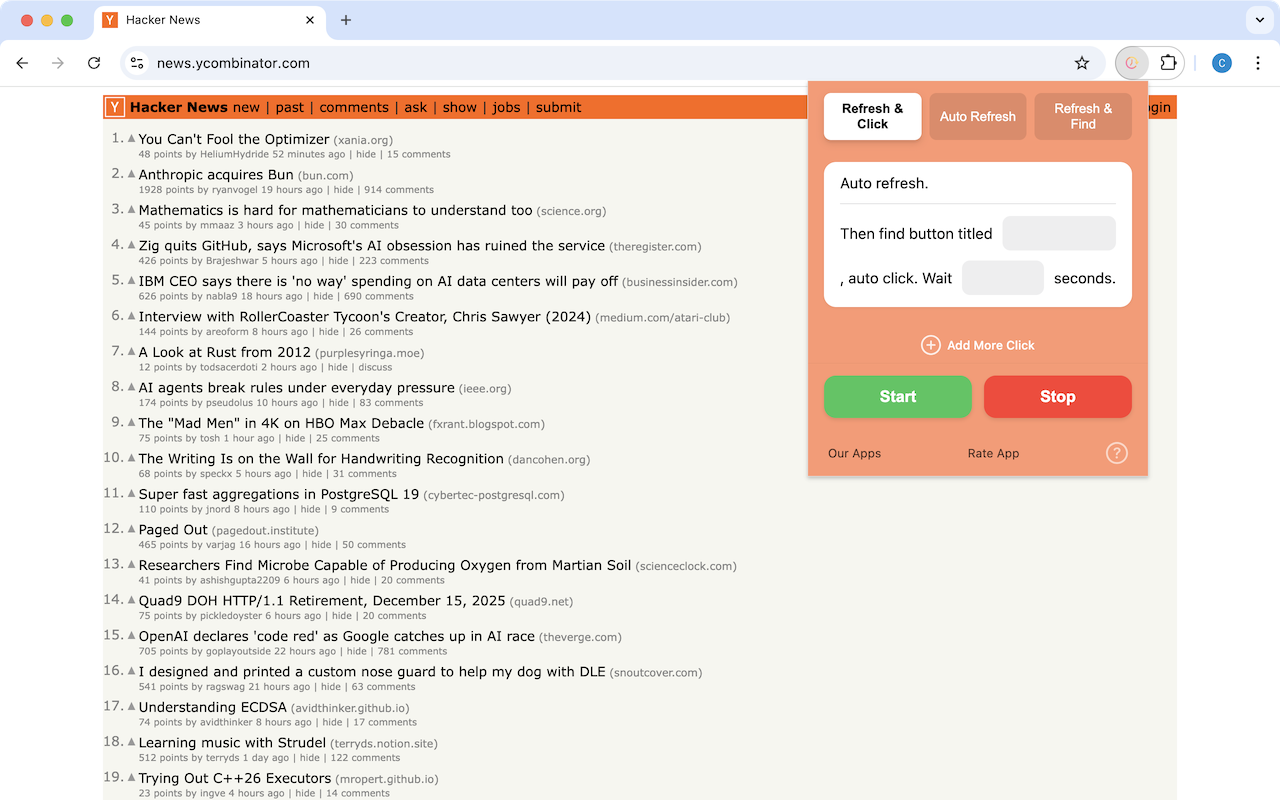 Auto Refresh & Clicker chrome谷歌浏览器插件_扩展第3张截图
