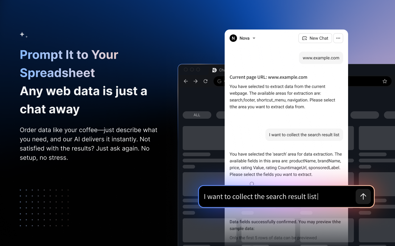 Chat4Data - AI网页数据采集扩展程序 chrome谷歌浏览器插件_扩展第2张截图