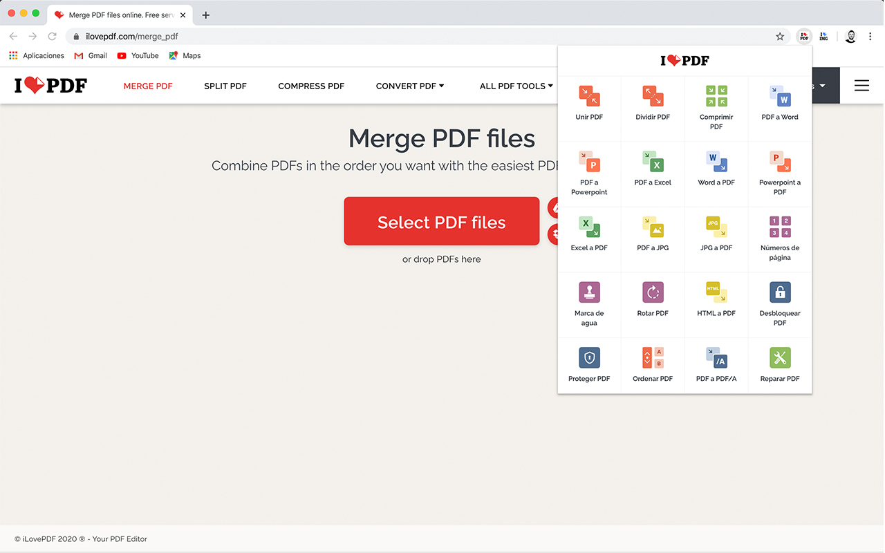 Online PDF tools | ilovepdf.com chrome谷歌浏览器插件_扩展第1张截图
