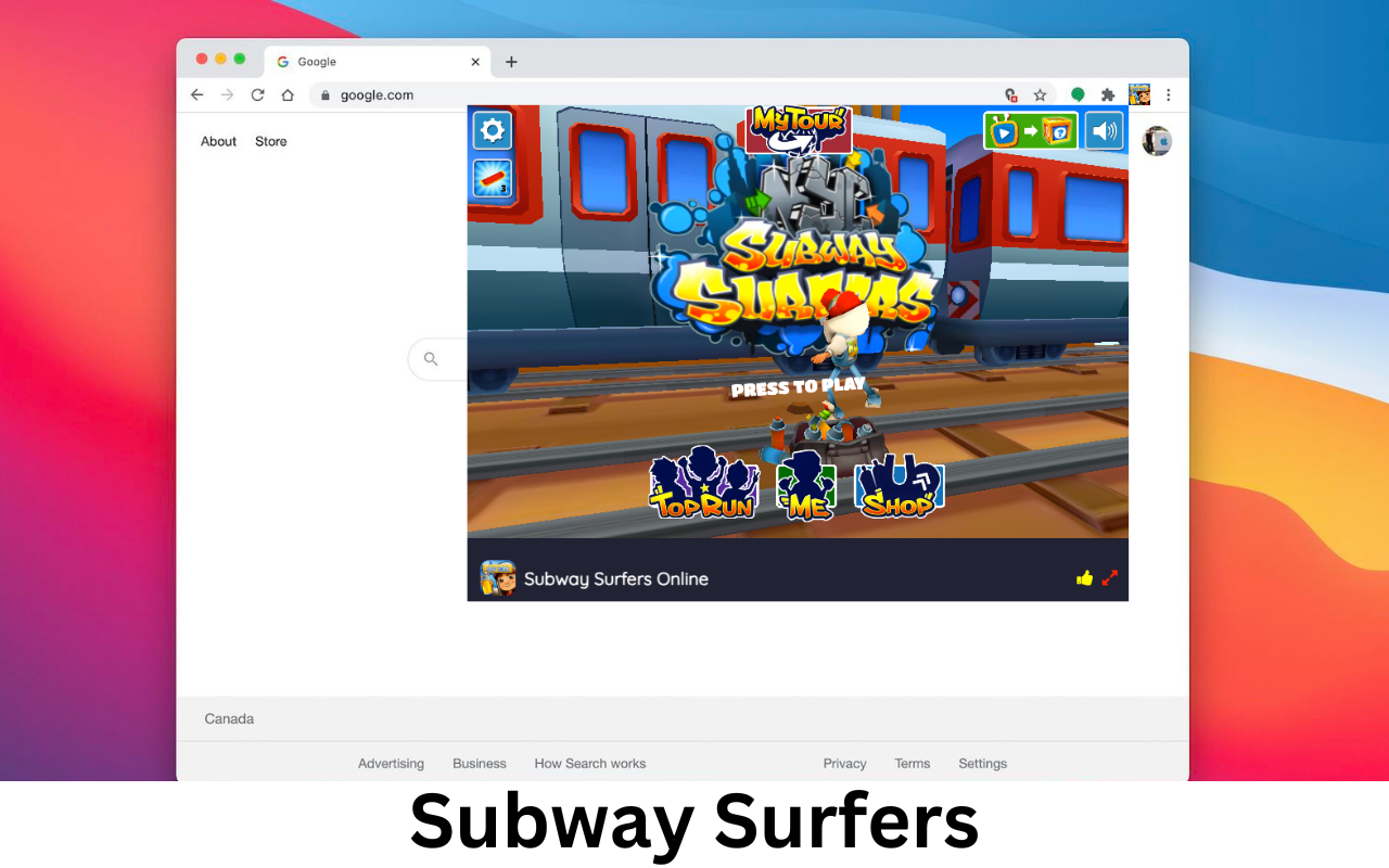 Subway Surfers Game chrome谷歌浏览器插件_扩展第2张截图