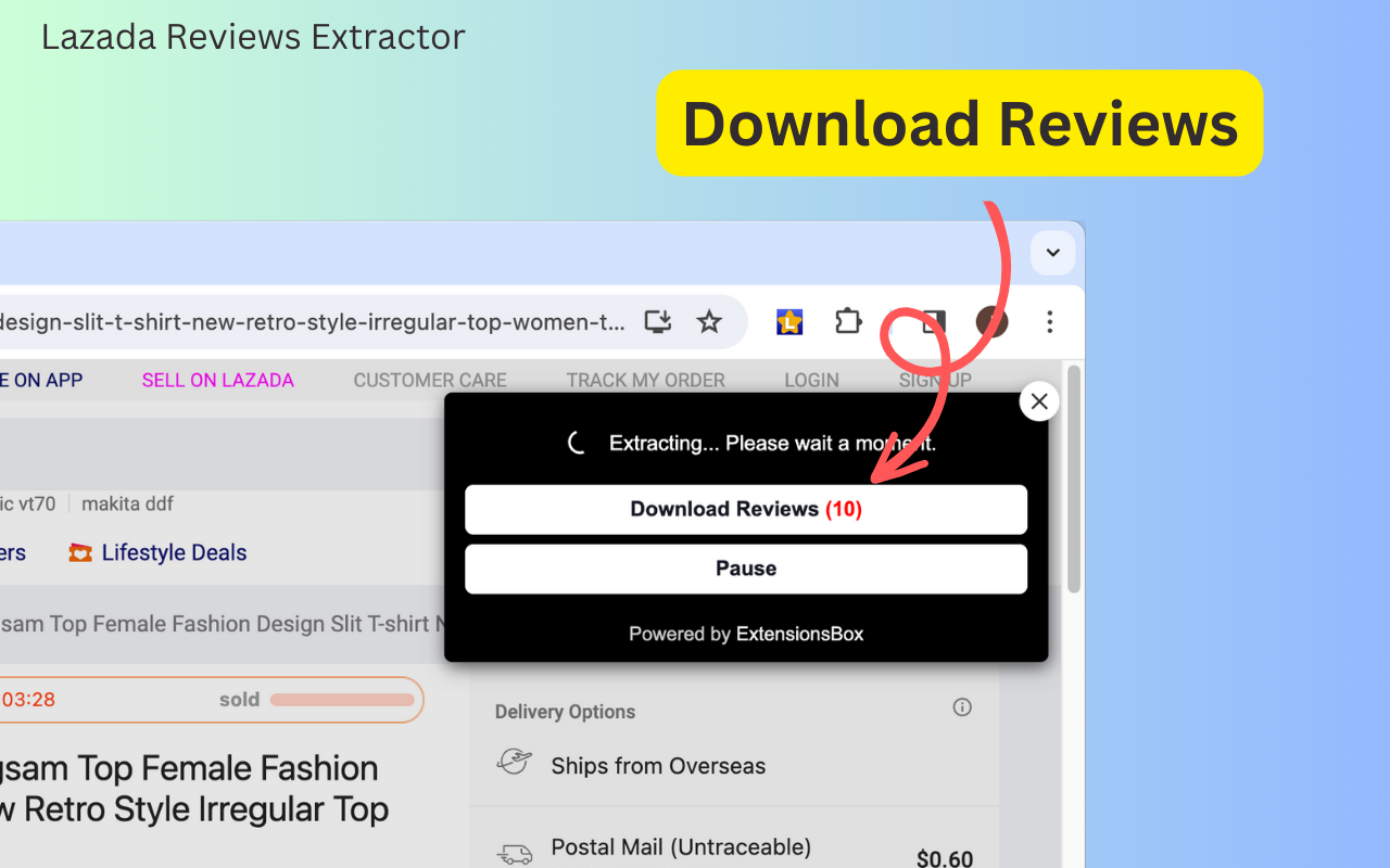 Lazada 来赞达评论抓取 chrome谷歌浏览器插件_扩展第3张截图