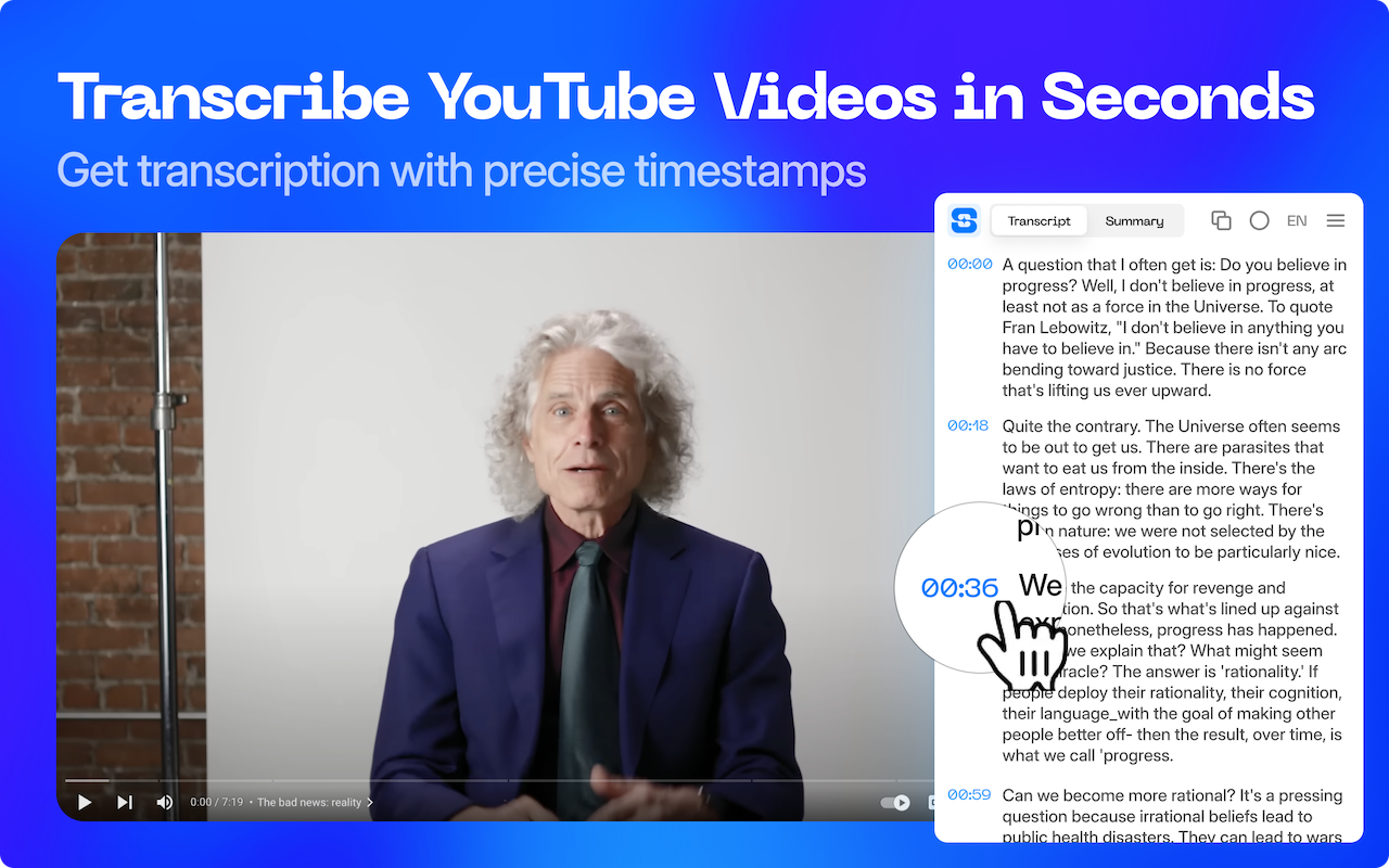 YouTube 转录器和 视频摘要器 chrome谷歌浏览器插件_扩展第5张截图