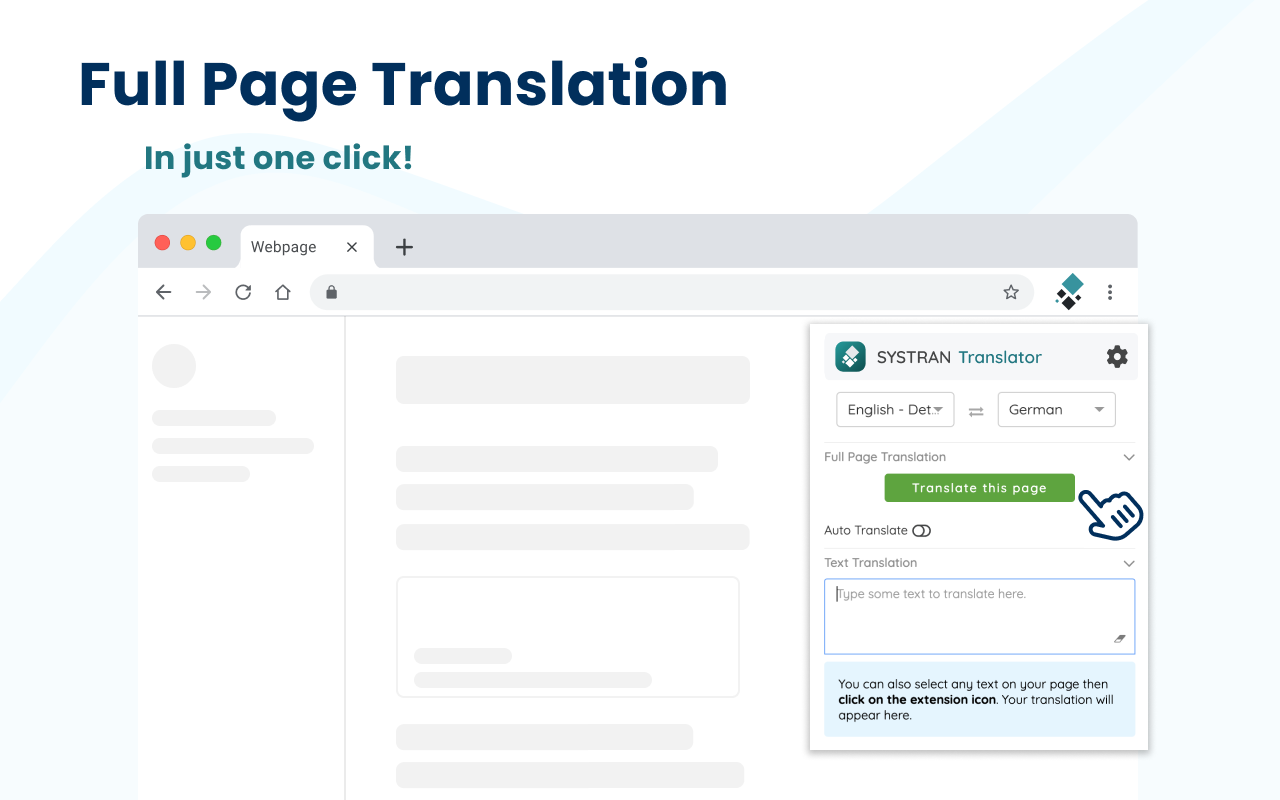 SYSTRAN Translator chrome谷歌浏览器插件_扩展第1张截图