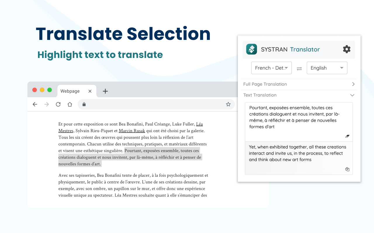 SYSTRAN Translator chrome谷歌浏览器插件_扩展第3张截图