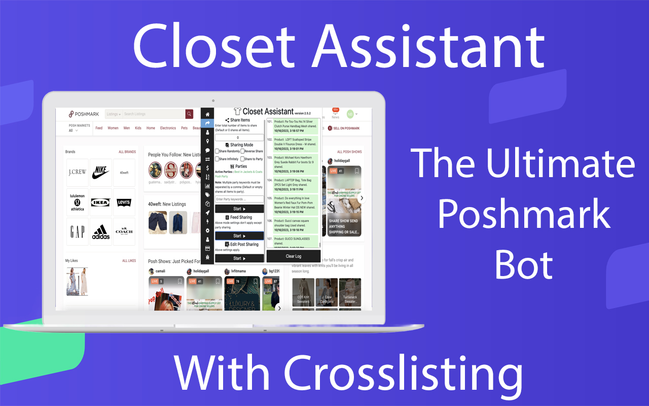 Poshmark Bot | Closet Assistant chrome谷歌浏览器插件_扩展第1张截图