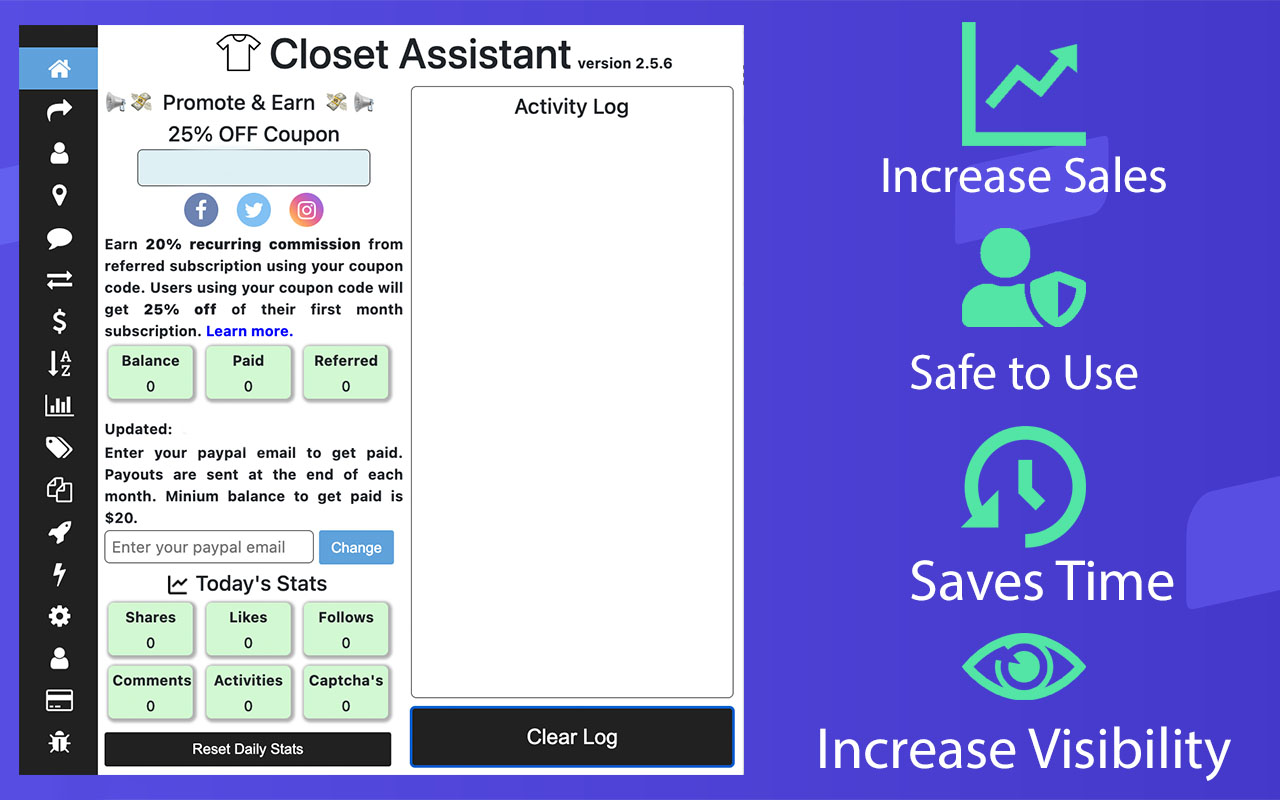 Poshmark Bot | Closet Assistant chrome谷歌浏览器插件_扩展第2张截图