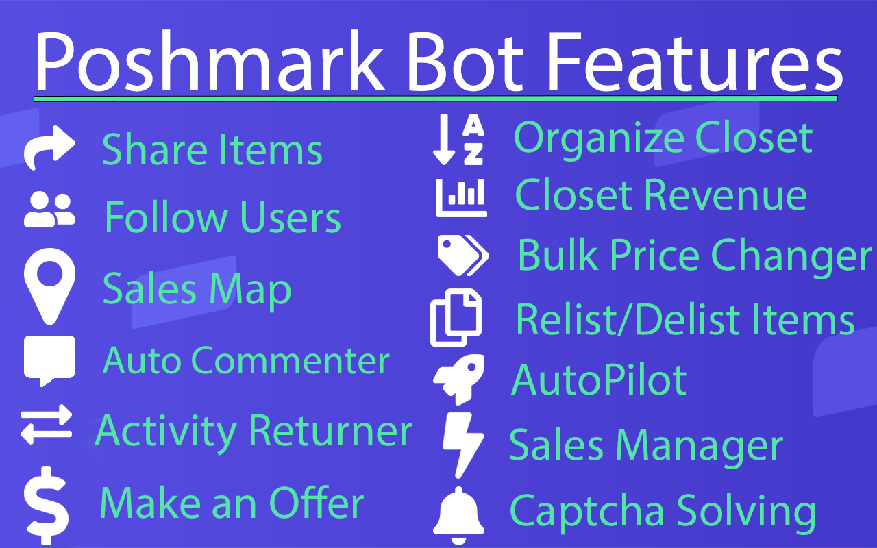 Poshmark Bot | Closet Assistant chrome谷歌浏览器插件_扩展第4张截图