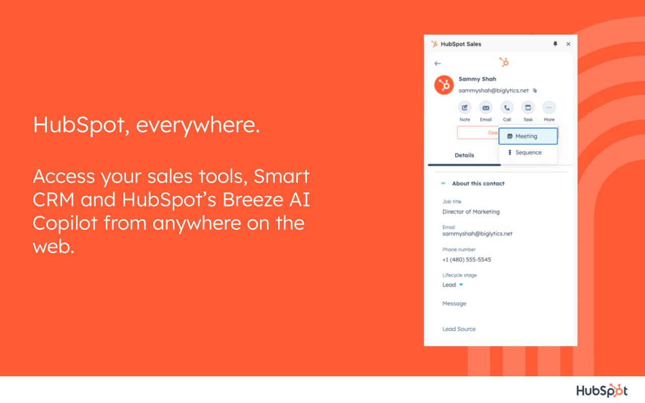 HubSpot Sales chrome谷歌浏览器插件_扩展第3张截图
