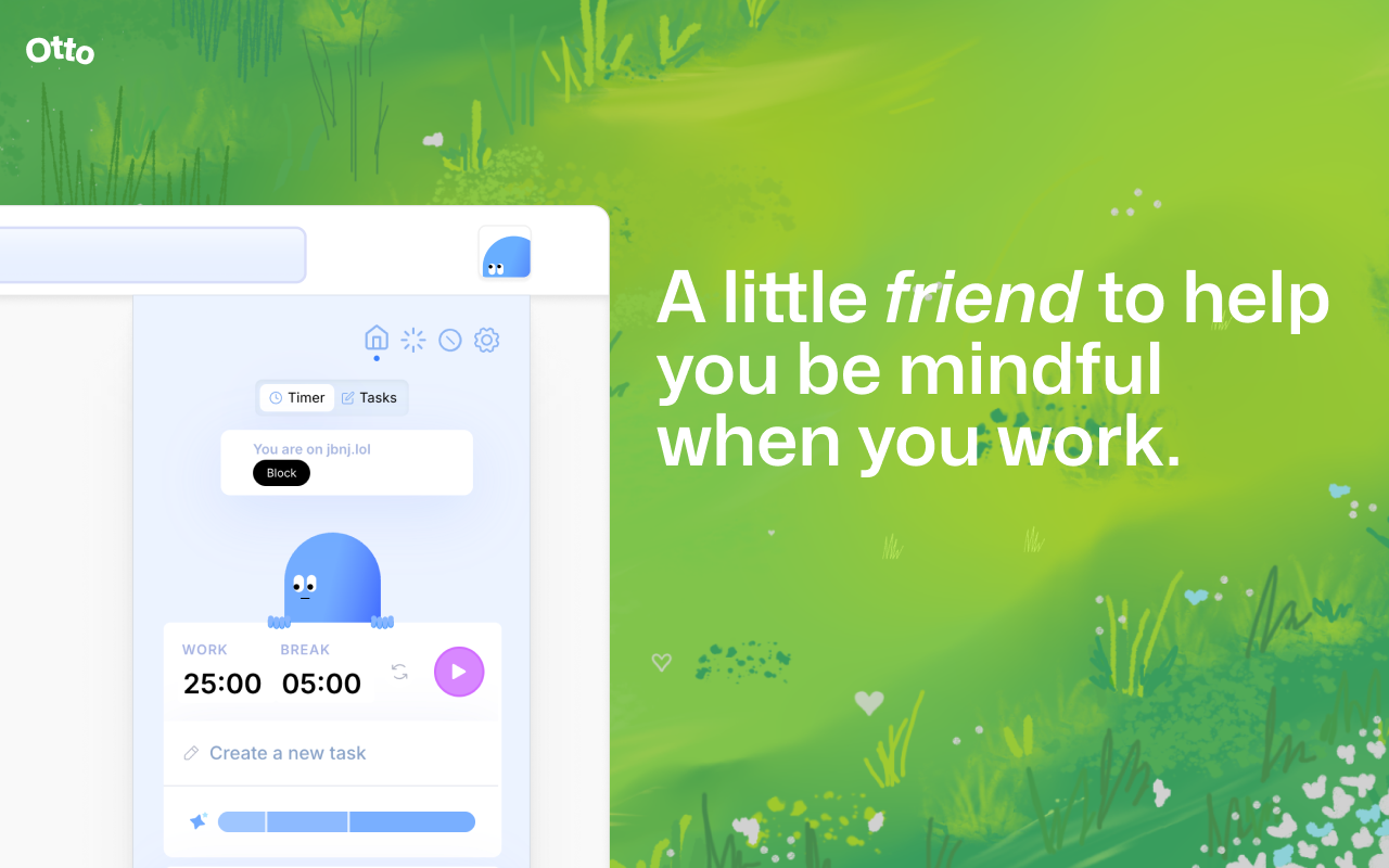Otto: Pomodoro timer and Website Blocker chrome谷歌浏览器插件_扩展第4张截图