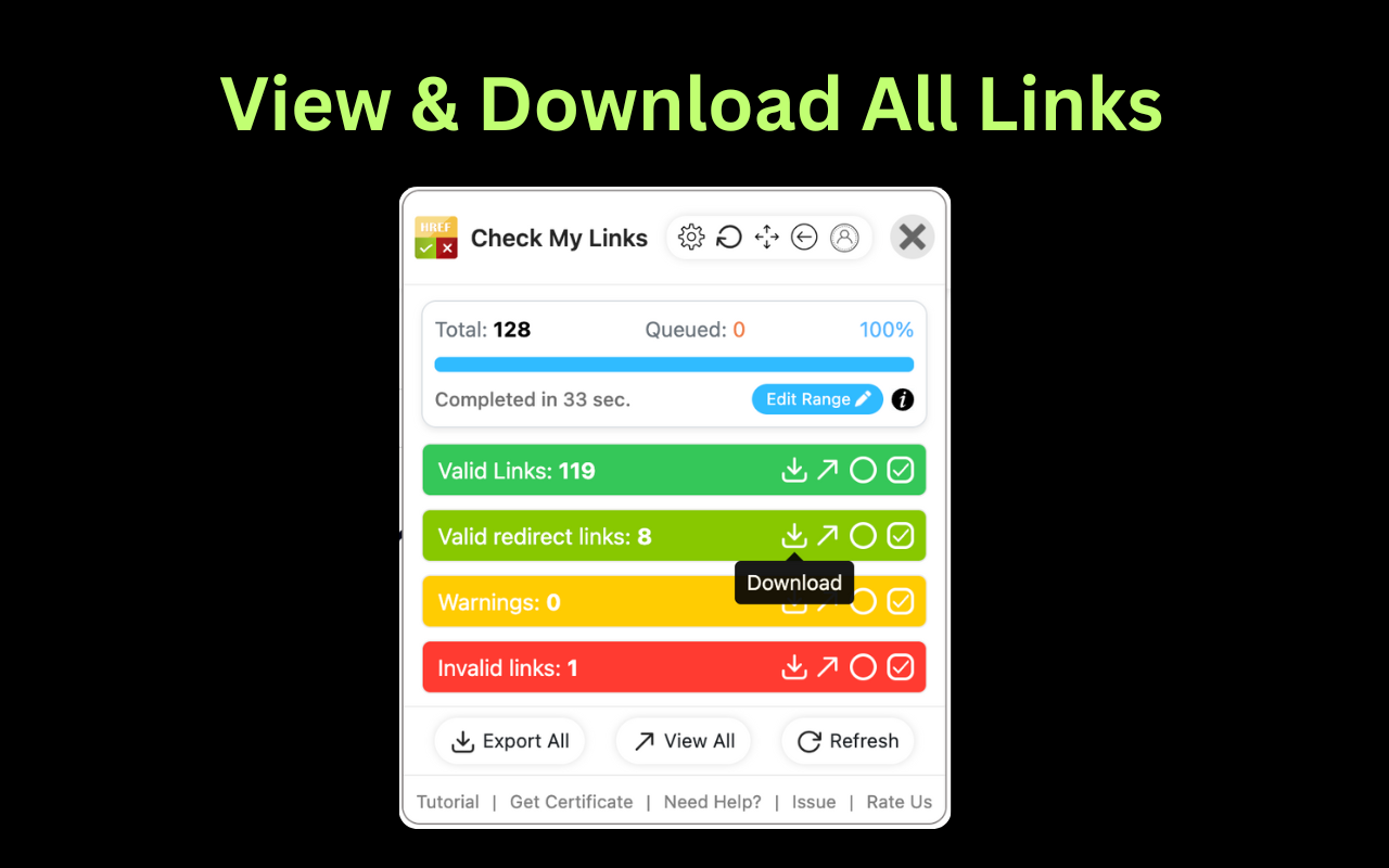 Check My Links chrome谷歌浏览器插件_扩展第3张截图