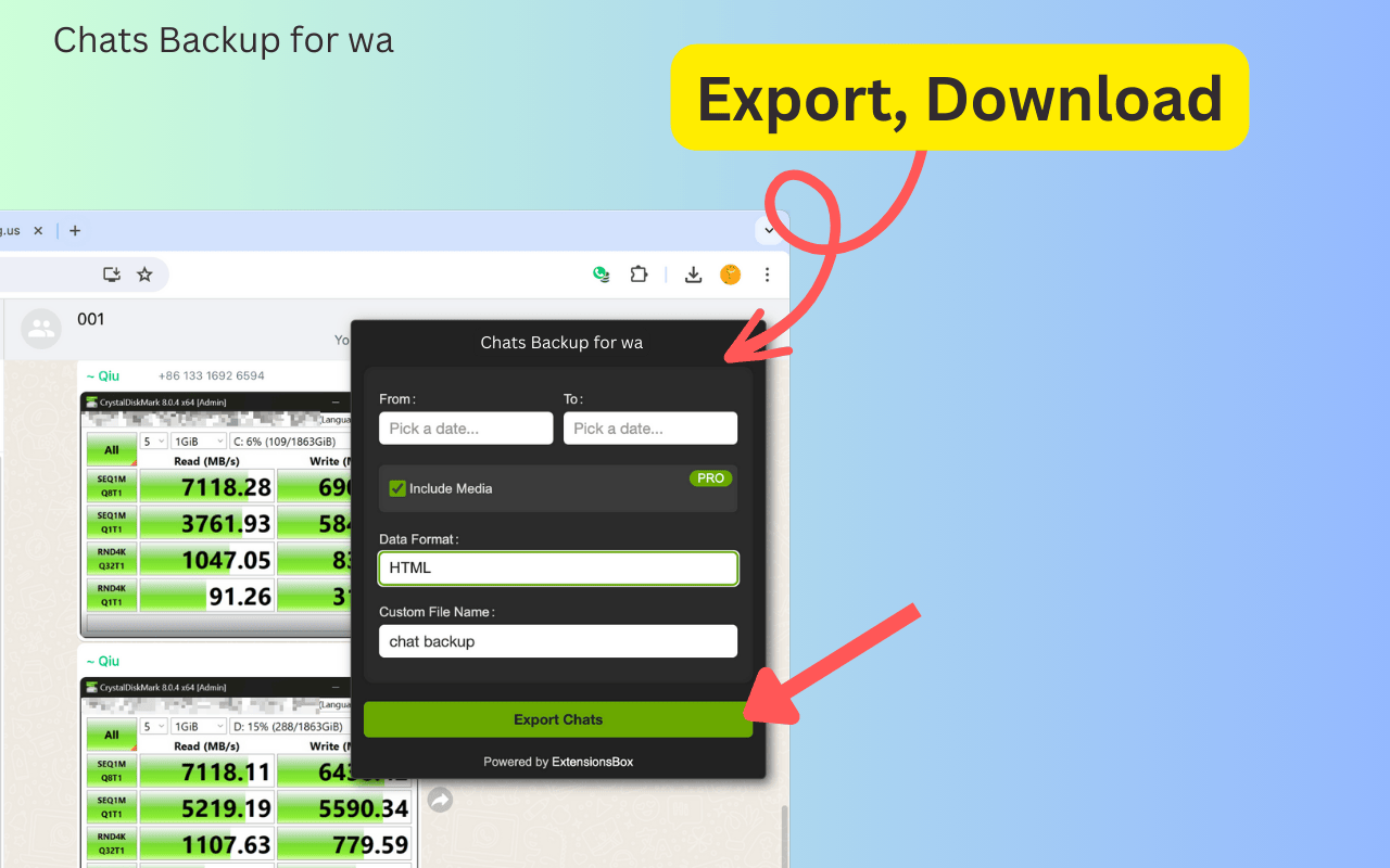 wa聊天备份工具 chrome谷歌浏览器插件_扩展第1张截图