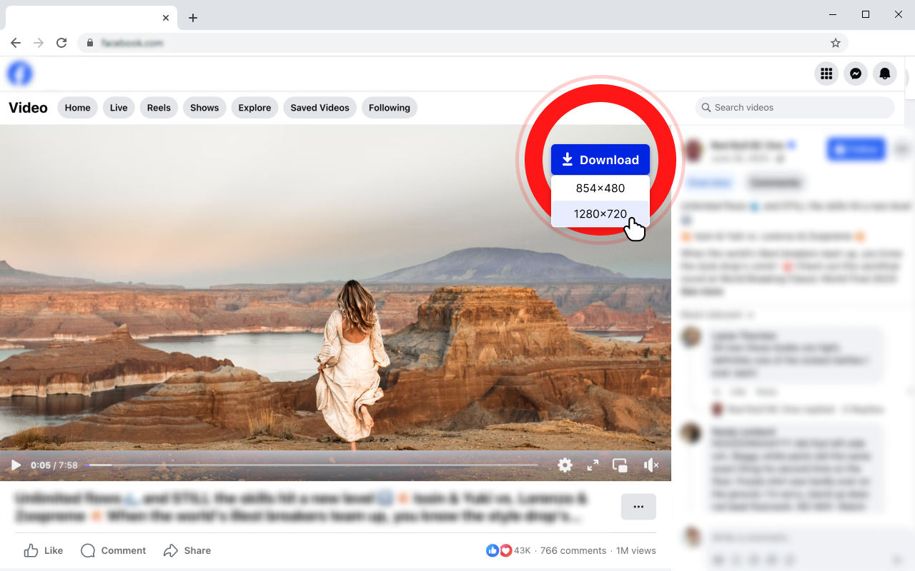 Video downloader for Facebook chrome谷歌浏览器插件_扩展第1张截图