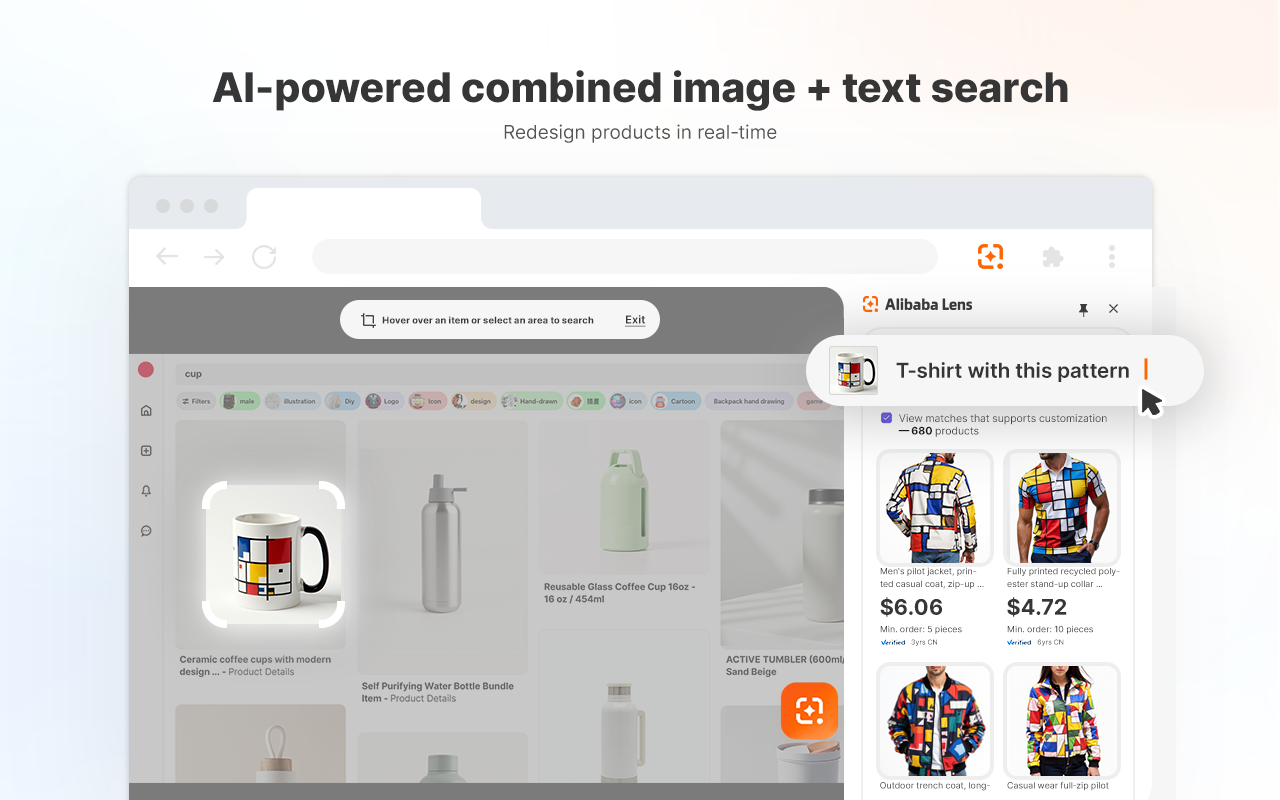 Alibaba Lens: Official Alibaba.com Image Search Tool for Wholesale Supply chrome谷歌浏览器插件_扩展第2张截图